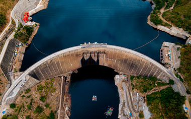 Kariba Dam from the air